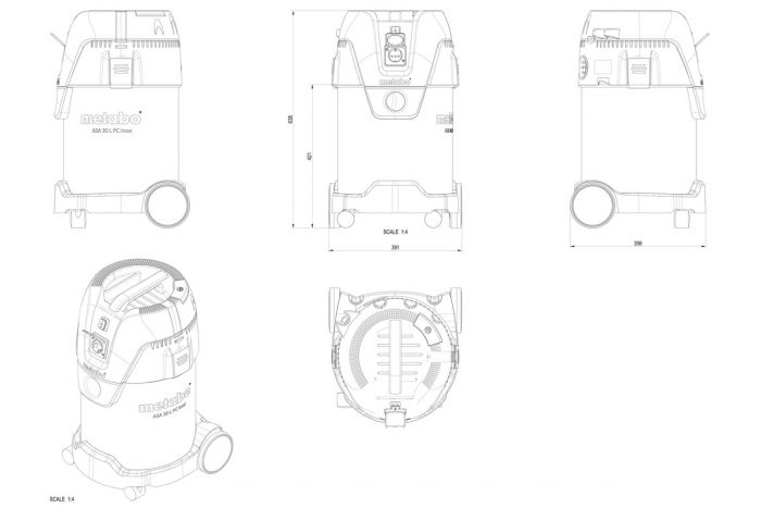 Пилосос Metabo ASA 30 L PC Inox