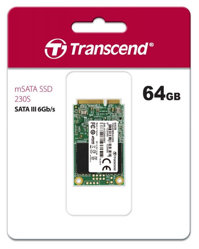 Накопичувач SSD Transcend  mSATA 64GB SATA 230S