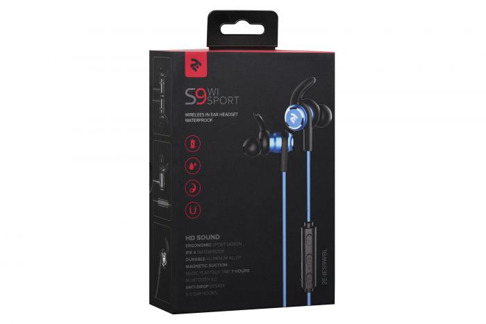 Навушники 2E S9 WiSport Wireless In Ear Waterproof Mic Blue