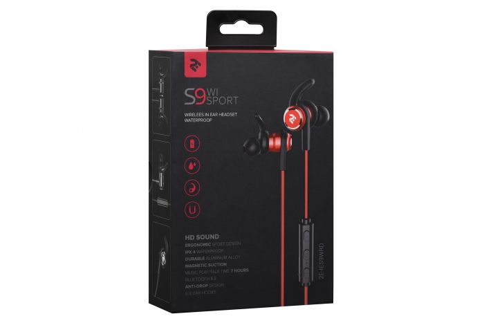 Навушники 2E S9 WiSport Wireless In Ear Waterproof Mic Red