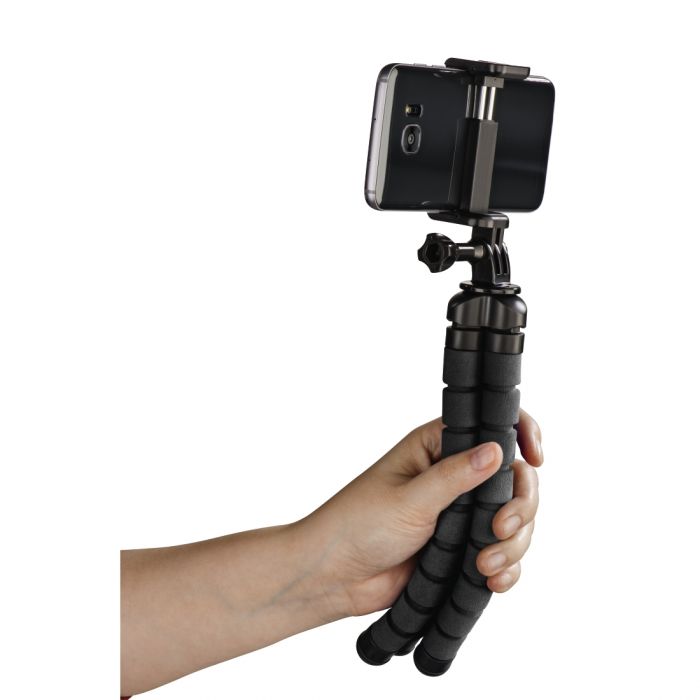 Міні-штатив HAMA "Flex" для смартфонів і GoPro, 26 см, колір чорний