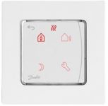 Терморегулятор Danfoss Icon Display, +5...35° C, програмований, дротовий, накладний, 230V, білий