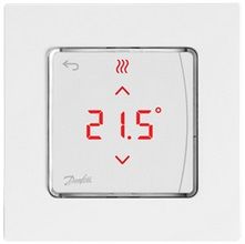 Терморегулятор Danfoss Icon Display, +5...35° C, електронний, дротовий, накладний, 230V, білий