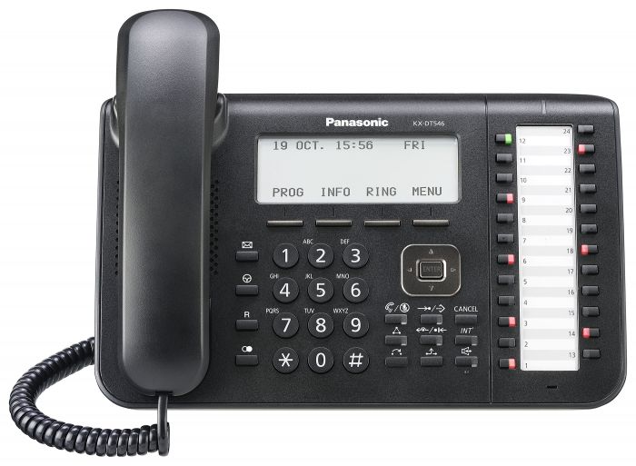 Дротовий IP-телефон Panasonic KX-NT546RU-B Black для АТС Panasonic KX-TDE/NCP/NS