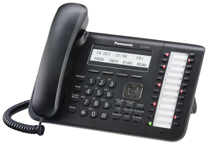 Дротовий IP-телефон Panasonic KX-NT543RU-B Black для АТС Panasonic KX-TDE/NCP/NS