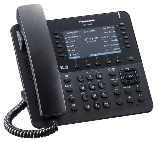 Дротовий IP-телефон Panasonic KX-NT680RU-B Black для АТС Panasonic KX-NS/NSX