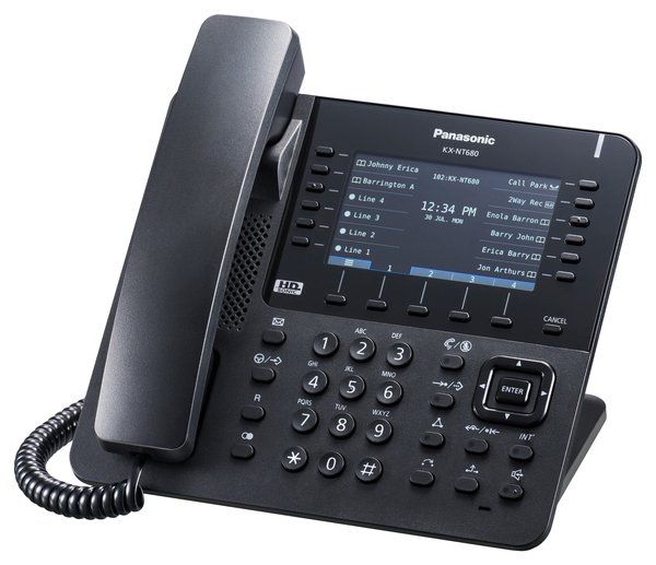 Дротовий IP-телефон Panasonic KX-NT680RU-B Black для АТС Panasonic KX-NS/NSX