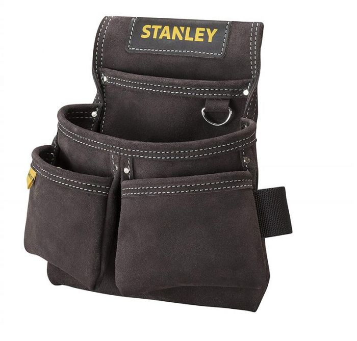 Сумка для інструменту Stanley, кишеня, 4 відділення, міцна якісна шкіра, тримач для молотка, 30х7х33см