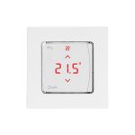 Терморегулятор Danfoss Icon RT Display, +5...35° C, програмований, дротовий, накладний, 24V, білий