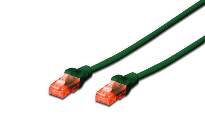 Патч-корд DIGITUS CAT 6 UTP, 2м, AWG 26/7, CCA, PVC, зелений