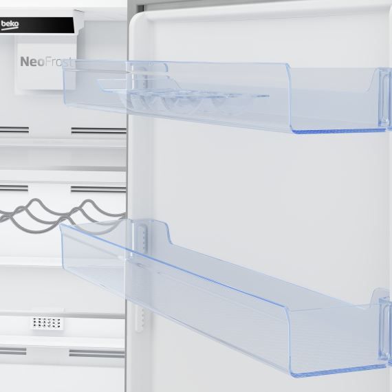 Холод. з нижн. мороз. кам. BEKO RCNA366I30XB, 186х67х60см, 2 дв., Холод.відд. - 215л, Мороз. відд. - 109л, A++, NF, Нерж