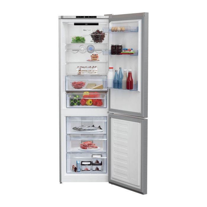 Холод. з нижн. мороз. кам. BEKO RCNA366I30XB, 186х67х60см, 2 дв., Холод.відд. - 215л, Мороз. відд. - 109л, A++, NF, Нерж