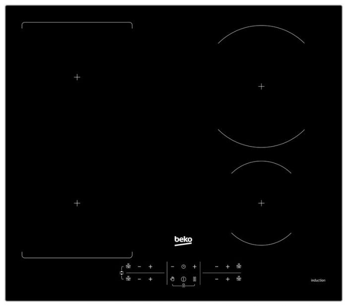 Вбудовувана індукційна поверхня Beko HII64201FHT - Ш-60см./4 зони/зона розширення/чорний