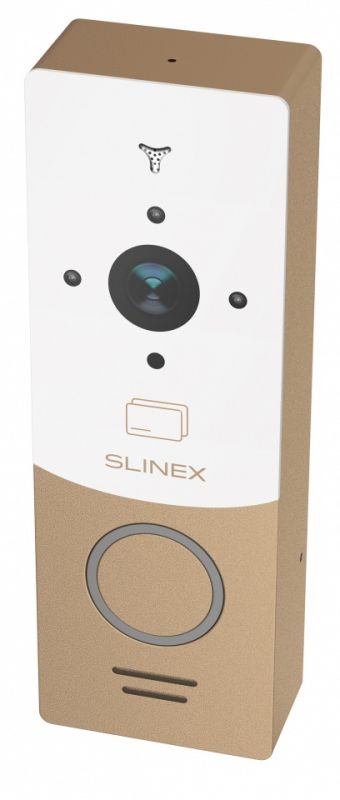 Панель виклику Slinex ML-20CRHD, персональна, 2MP, 115 градусів, безконтактна картка, золотий білий