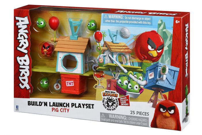 Набір Jazwares Angry Birds Medium Playset Pig City Build 'n Launch Playset