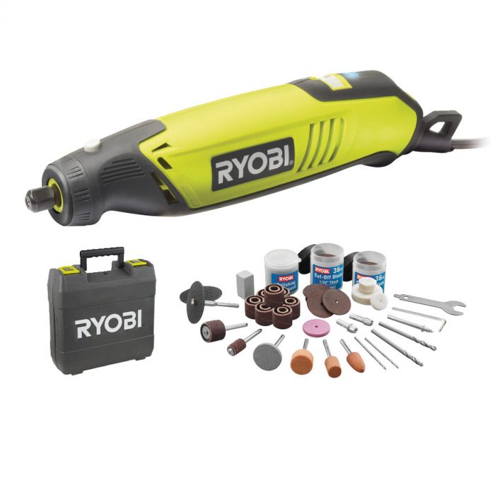 Ryobi Шліфмашина пряма EHT150V (гравер), 150Вт, 115 приладі., 10000-35000об / хв, кейс