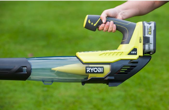 Ryobi Повітродувка ONE+ OBL18JB акумуляторна, 18В, 160 км/ч, solo (без АКБ і ЗП)