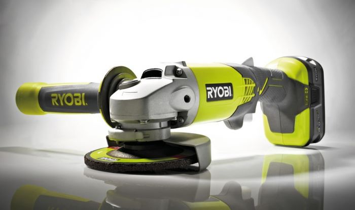 Ryobi Шліфмашина кутова ONE + R18AG-0 акумуляторна, 115мм, 18В, solo (без АКБ і ЗП)