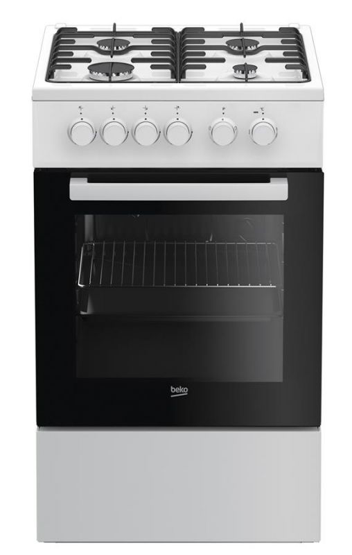 Плита комбінована Beko FSS52020DW - 50х60 см/газ-контр/емал. реш./60л/4 прогр./білий