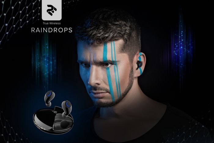 Навушники 2E RainDrops True Wireless Waterproof Mic Black