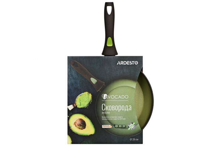 Сковорода Ardesto Avocado 28 см, зелений, алюміній