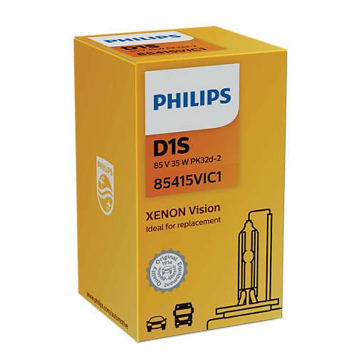 Лампа ксенонова Philips D1S Vision, 4600K, 1шт/картон