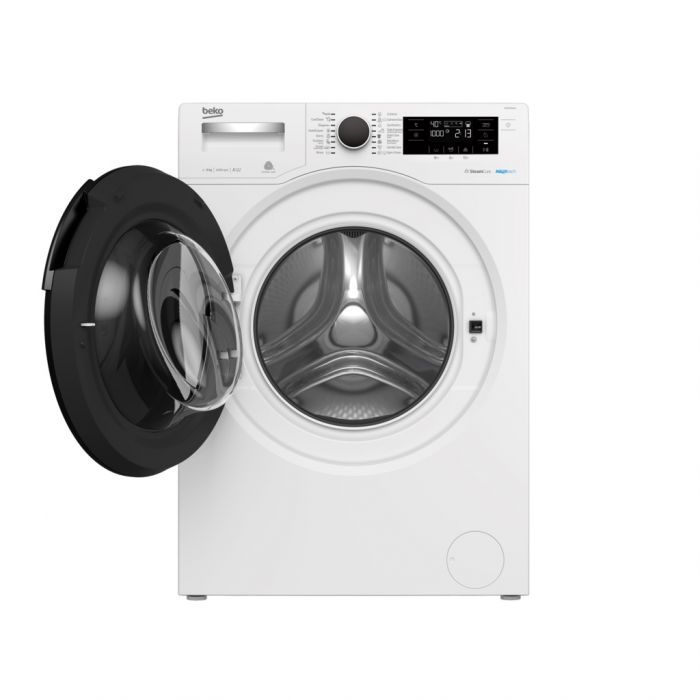 Пральна машина з фронт. зав. BEKO WTE9744N, 9кг, 1400, A+++(-50%), Пара, 60см, Дисплей, Білий