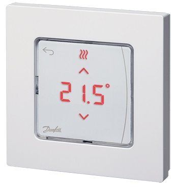 Терморегулятор Danfoss Icon RT IR, +5...35° C, інфрачервоний датчик, бездротовий, накладний, 2x AA, 3V, білий