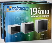 Шафа MIRSAN SOHO 19" 9U 535x300, RAL 7035