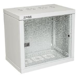 Шафа ZPAS 19" 12U 600x600 Z-BOX, змінні бічні стінки, скляні двері, 100kg max, сіра