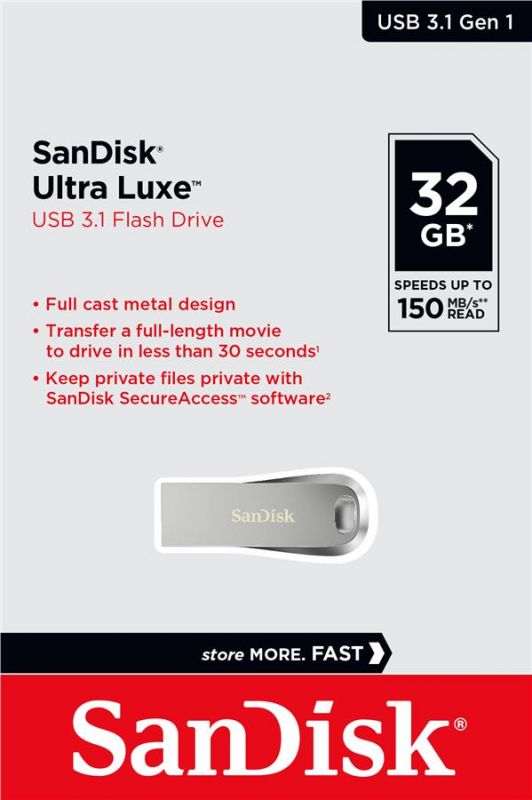 Накопичувач SanDisk   32GB USB 3.1 Ultra Luxe