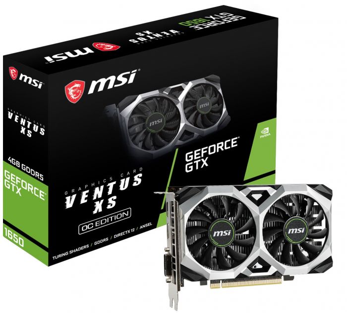 Вiдеокарта MSI GeForce GTX1650 4GB DDR5 VENTUS XS OC