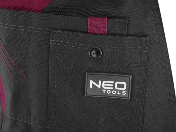 Напівкомбінезон робочий NEO Woman Line, розмір L (40), профільовані коліна з відсіком для наколінників, еластична конструкція пояса, міцні кишені