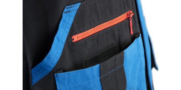 Куртка робоча NEO HD+, розмір M (50), 275 г/м2, 100% бавовна, високий комір, регулювання манжет, комбіновані багатофункціональні кишені на блискавці та липучках, чорно-синя