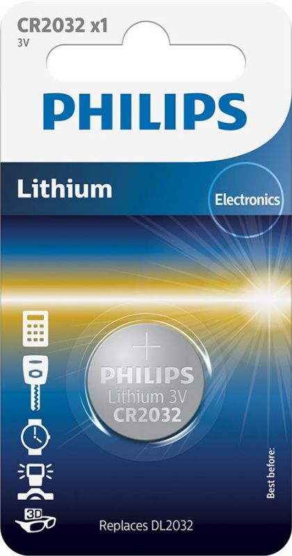 Батарейка Philips   літієва CR 2032  блістер, 1 шт