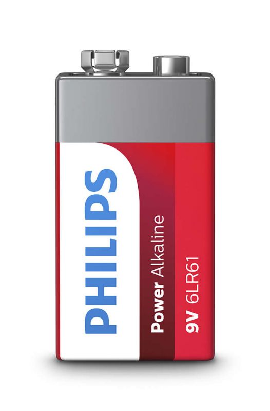 Батарейка Philips Power Alkaline лужна 6LR61 (6LF22, MN1604, MX1604) блістер, 1 шт