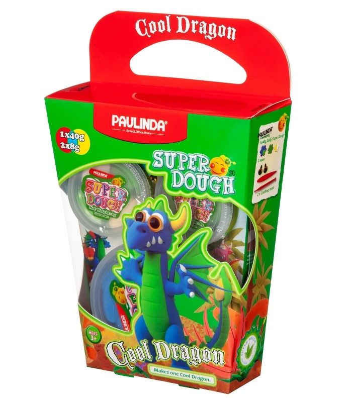 Маса для ліплення Paulinda Super Dough Cool Dragon Дракон синій PL-081378-16