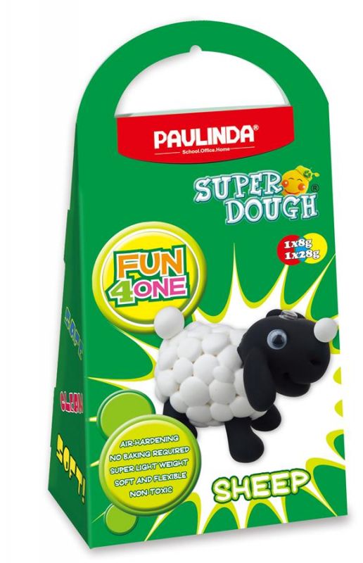 Маса для ліплення Paulinda Super Dough Fun4one Вівця (рухливі очі) PL-1564
