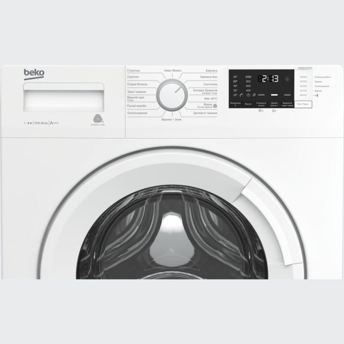 Пральна машина з фронт. зав. BEKO WUE7512XWW, 7кг, 1000, A+++, 45см, Дисплей, Білий