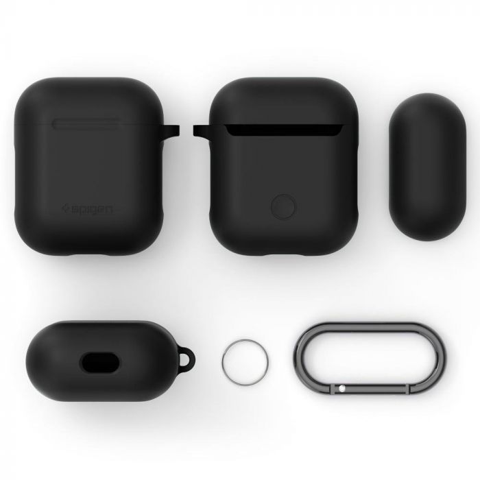 Чохол Spigen for AirPods Silicone, Black