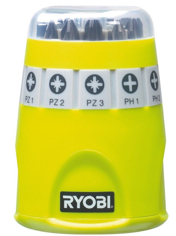 Набір біт Ryobi RAK10SD, 10 од., 9х25мм:PH1/2/3/ PZ1/2/3 /SL4.5/5.5/6.5, тримач 60мм