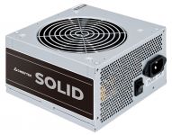Блок живлення CHIEFTEC Solid (400W), ATX v2.3, 200-240V, >85%, 120мм, 1xMB 24pin(20+4), 1xCPU 8pin(4+4), 3xMolex, 5xSATA, 1xPCIe 8pin(6+2), CE, CB, TUV, RoHS, Xtra Long MB & CPU cables, Bulk