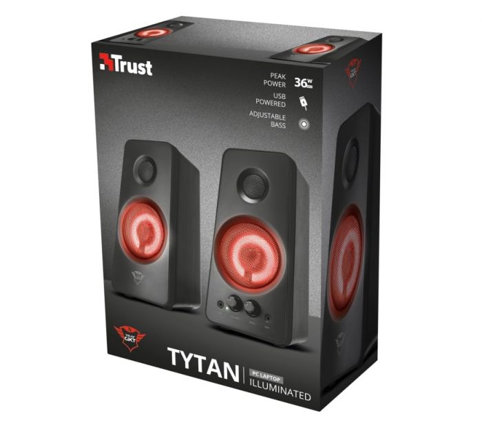 Акустична система (Колонки) Trust 2.0 GXT 608 Tytan Illuminated Speaker Set BLACK