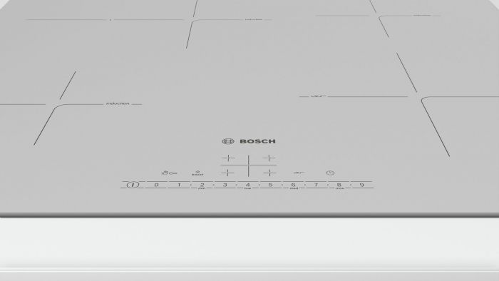 Варильна поверхня склокерамічна Bosch PUF612FC5E -індукція/60см/4 конф/1 зона розш/слайдер/біла