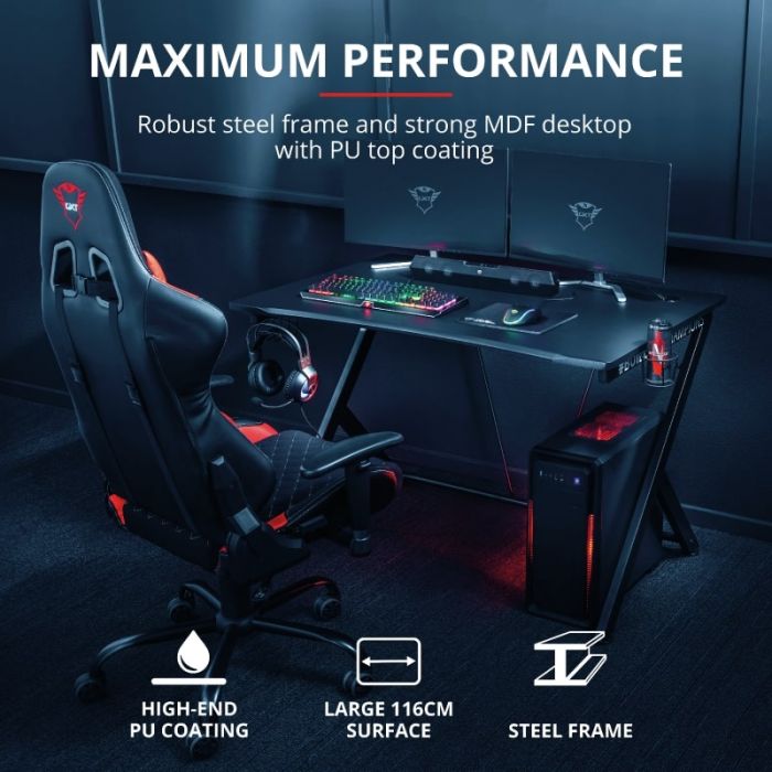 Стіл Trust GXT711 DOMINUS DESK BLACK