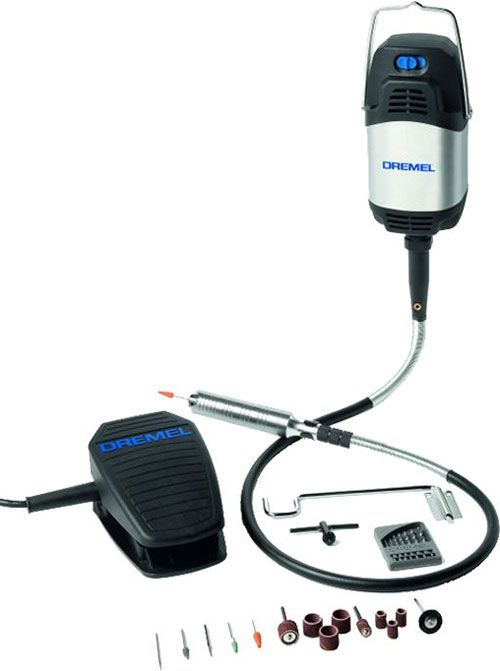 Шліфувально-гравірувальна машина Dremel Fortiflex 9100, 300Вт, 0-20000об/хв, 21 насадка, 1.6кг