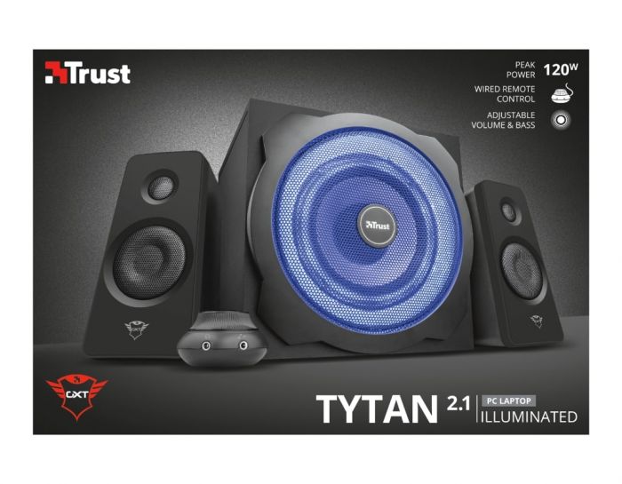 Акустична система (Колонки) Trust 2.1 GXT 628 Tytan Illuminated Speaker Set Black