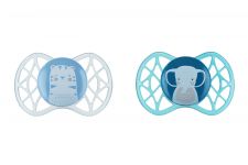 Пустушка Nuvita NV7067 Air55 Explorer симетрична 0m+ (тигр, слон) 2шт