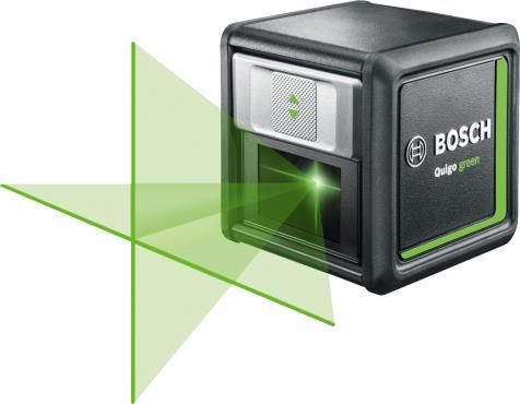 Нівелір лазерний Bosch Quigo Green+ затиск MM2, точність ± 0.8 мм/м, 0.27 кг
