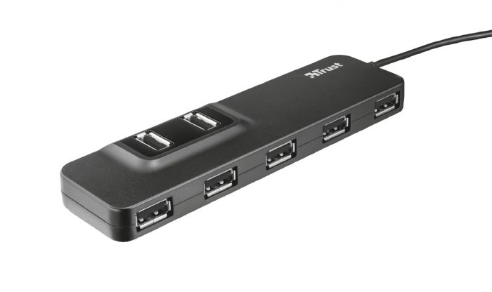 USB-хаб Trust Oila 7 Port USB 2.0 Hub - black